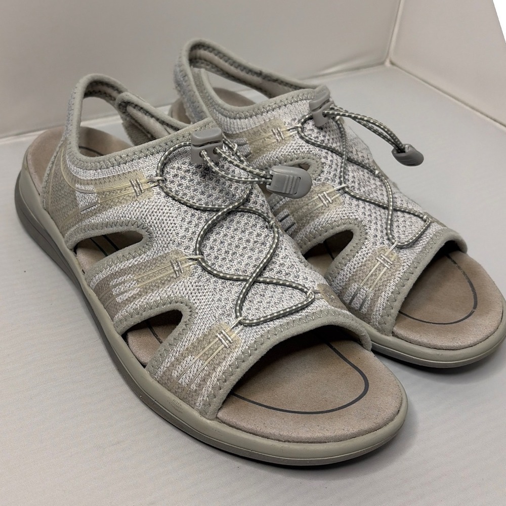 Orthofeet 802 Laguna Womens Grey Orthopedic Sandals Wide 10.5 Comfort Walking